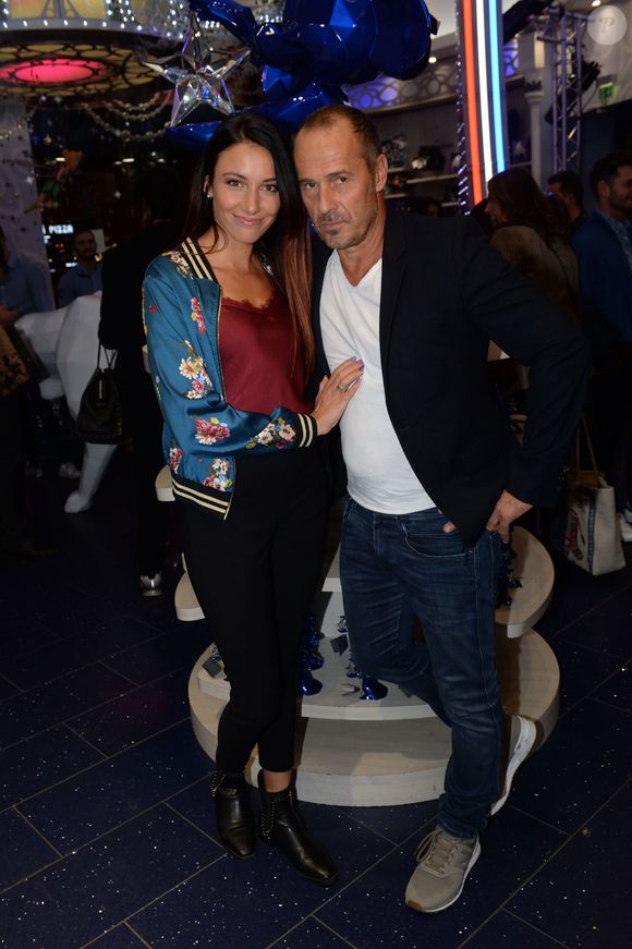 Exclusif - Delphine Wespiser (Miss France 2012) et son ex-compagnon Roger Erhart - 1er anniversaire de la collaboration entre l'artiste contemporain R.Orlinski avec le parc Disneyland Paris, au Disney Store, à Paris, France, le 4 octobre 2018. © Rachid Bellak/Bestimage