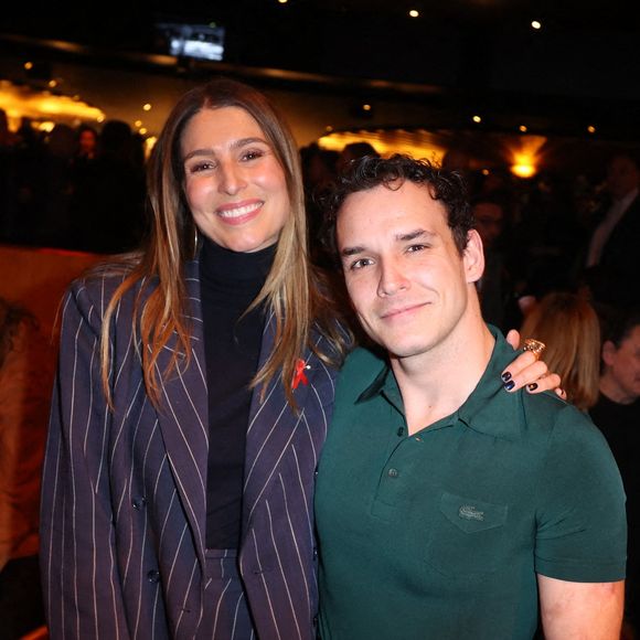 Laury Thilleman et Theo Curin assistent à la soirée de lancement de Sidaction dans le cadre de la semaine de la mode à Paris au Lido à Paris, France le 03 mars 2025. Photo par Jerome Dominé/ABACAPRESS.COM