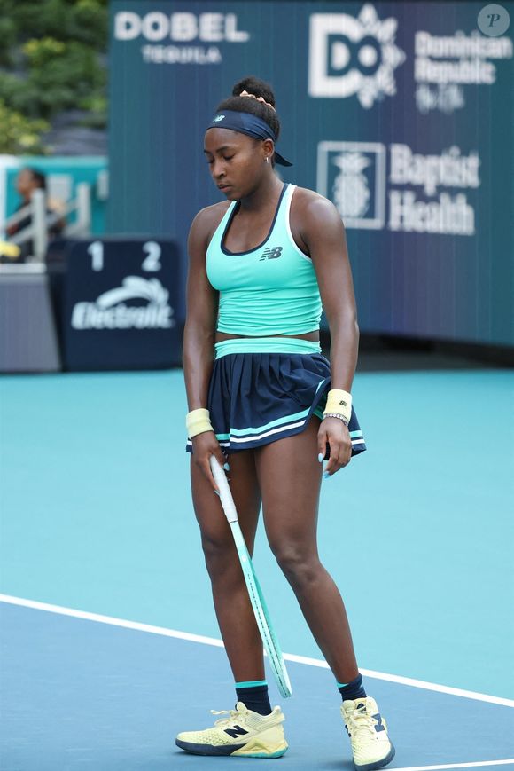 Coco Gauff pendant son match au Miami Open 2025. Backgrid USA / Bestimage