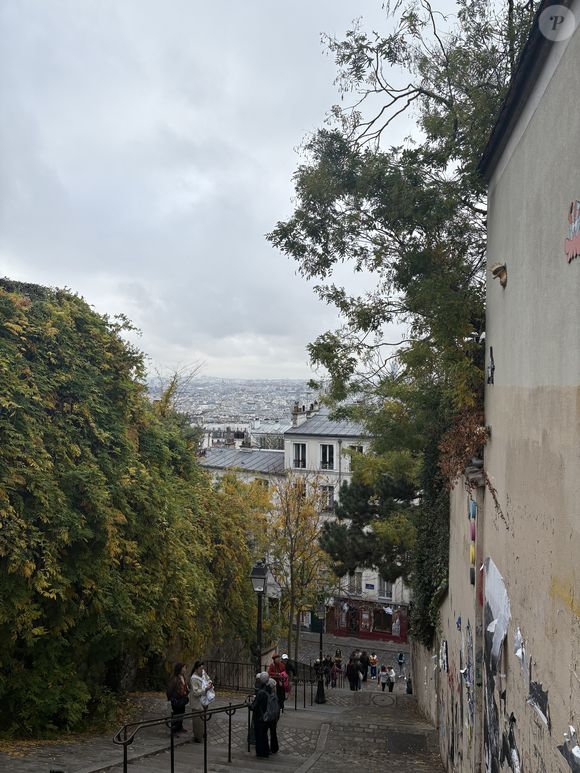 S'ils ont eu le coup de coeur, c'est surtout pour la vue exceptionnelle sur la ville de Paris.

La vue sur Paris depuis la Butte Montmartre, le 7 novembre 2025. Photo : Clara Carlesimo