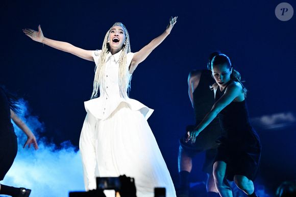 VIENNA, AUTRICHE 20260513
Monroe représentant la France avec la chanson "Regarde !" lors de la deuxième répétition de la demi-finale 2 du 70ème Concours Eurovision de la Chanson (ESC) à la Wiener Stadthalle à Vienne, Autriche, le mercredi 13 mai 2026.
Photo : Jessica Gow / TT / Code 10070