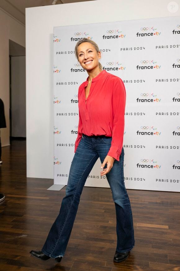 Anne Sophie Lapix lors de la présentation des journalistes et chroniqueurs de France Télévisions pour les Jeux Olympiques 2024 au musée de l'Homme à Paris, le 11 juin 2024.
© Pierre Perusseau / Bestimage