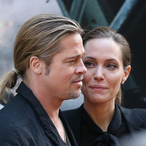 Brad Pitt et Angelina Jolie a l'arrivee pour l'avant-premiere du film "World War Z" a Paris le 03/06/2013. Photo : BORDENAVE-MOREAU / BESTIMAGE