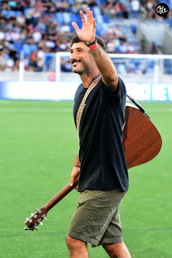 Jérémy Frerot - Les célébrités participent au match caritatif "Charity All Stars" au profit des associations "Zoé4life" et "Princesse Margot" au stade de la Tuilière à Lausanne (Suisse), le 5 septembre 2026. © Romain Doucelin / Bestimage