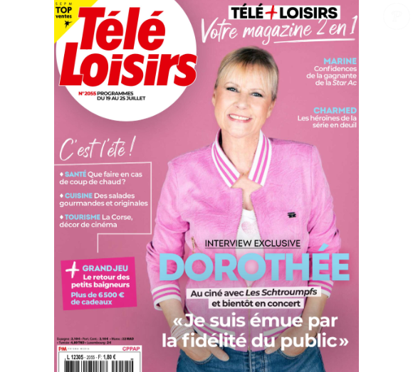 La Une du magazine "Télé-Loisirs" du 19 au 25 juillet 2025, avec Dorothée en couverture