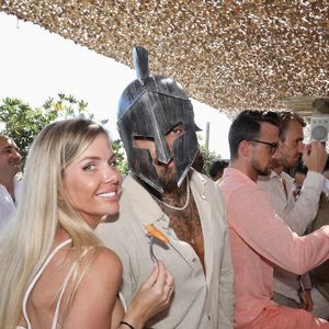 Exclusif - Stéphane Gurov, Thibault Garcia et sa compagne Jessica Thivenin (Les Marseillais) - Hublot fête l'arrivée de la nouvelle Big Bang Unico à la boutique de Saint-Tropez au restaurant Verde Beach à Ramatuelle, Côte d'Azur, France, le 12 juillet 2022. © Luc Boutria/Nice Matin/Bestimage
