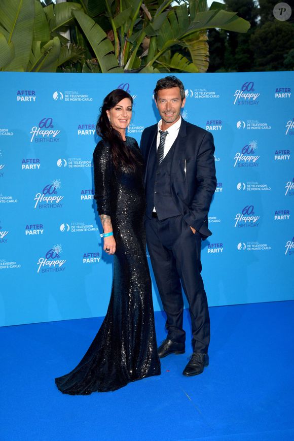 Franck Semonin et sa femme Hélène durant l'After Party au Monte Carlo Beach après la soirée d'ouverture du 60eme Festival de Télévision de Monte-Carlo à Roquebrune Cap Martin, le 18 juin 2021. © Bruno Bébert/Bestimage