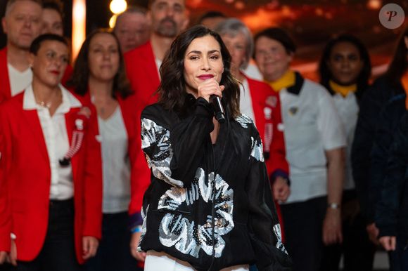 Olivia Ruiz, auteure, compositrice, chanteuse et actrice lors du Téléthon 2023, à Saint Denis, près de Paris, France, le 9 décembre 2023. Photo par Alexis Jumeau/ABACAPRESS.COM