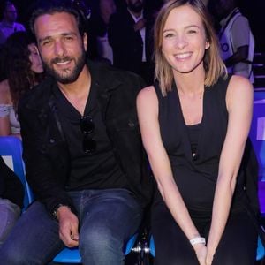 Maxim Nucci (Yodelice) et sa compagne enceinte Isabelle Ithurburu - Maxim Nucci (Yodelice) et sa compagne enceinte Isabelle Ithurburu assistent au match de boxe de Tony Yoka au palais des sports de Paris, le 23 juin 2018 © Veeren-CVS/Bestimage
