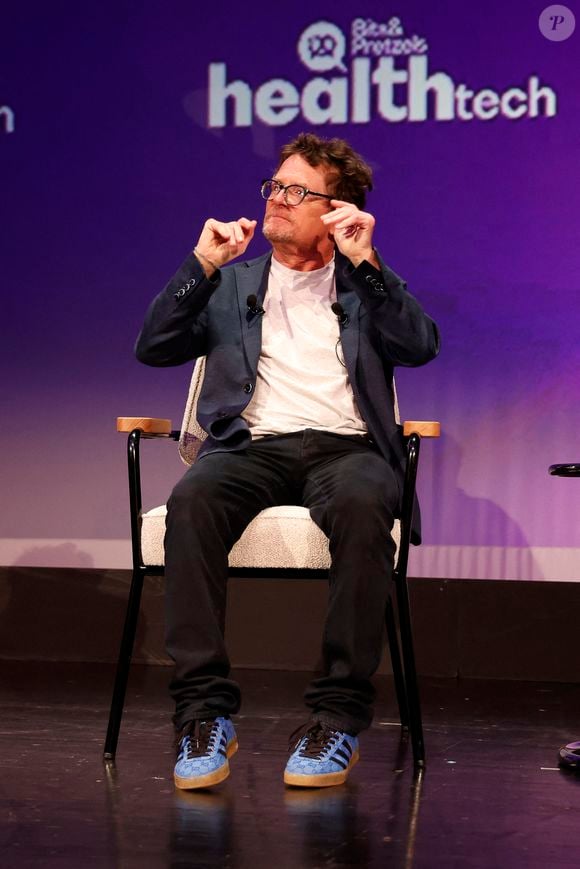 Michael J. Fox participe au salon "Bits & Pretzels HealthTech 2023" à Munich, le 20 juin 2023. Action Press / Bestimage