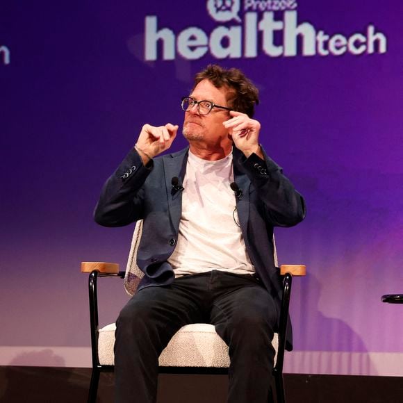 Michael J. Fox participe au salon "Bits & Pretzels HealthTech 2023" à Munich, le 20 juin 2023. Action Press / Bestimage