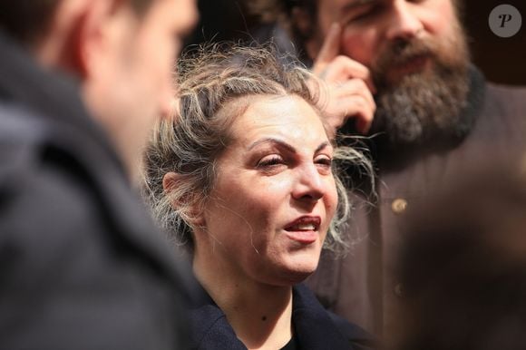 Anne Elisabeth Blateau - Sorties des obsèques de Marion Game en l'église Saint Roch à Paris, France, le 31 mars 2023. © Jonathan Rebboah/Panoramic/Bestimage