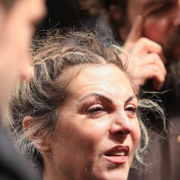 Anne Elisabeth Blateau - Sorties des obsèques de Marion Game en l'église Saint Roch à Paris, France, le 31 mars 2023. © Jonathan Rebboah/Panoramic/Bestimage