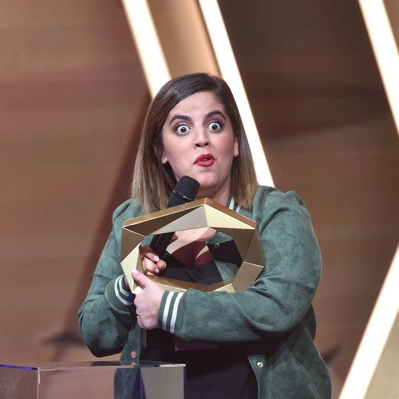 Exclusif - Inès Reg (révélation humour de l’année) lors de la cérémonie de la 1ère édition des "Olympia Awards" (cérémonie récompensant des artistes de la musique et de l’humour, présentée par A. de Caunes) à l'Olympia. Paris, le 11 décembre 2019.
© Gorassini-Tribeca/Bestimage