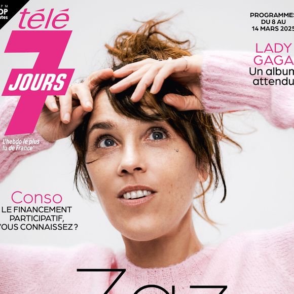 Zaz en couverture de "Télé 7 Jours", programmes du 8 au 14 mars 2025.