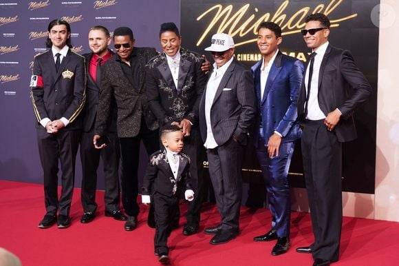 Prince Michael Joseph Jackson, II Bigi, Prince Michael Jackson, Jr, Jackie Jackson, Jermaine Jackson, Marlon Jackson, Jermajesty Jackson - Première du biopic "Michael" à Berlin, le 10 avril 2026. © API / BESTIMAGE