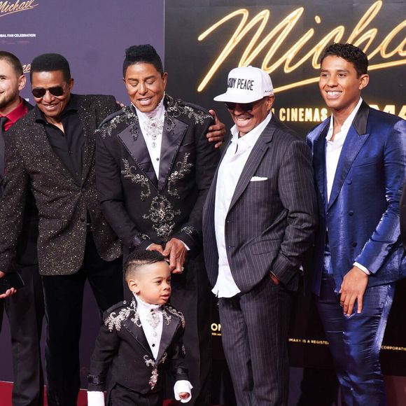 Prince Michael Joseph Jackson, II Bigi, Prince Michael Jackson, Jr, Jackie Jackson, Jermaine Jackson, Marlon Jackson, Jermajesty Jackson - Première du biopic "Michael" à Berlin, le 10 avril 2026. © API / BESTIMAGE