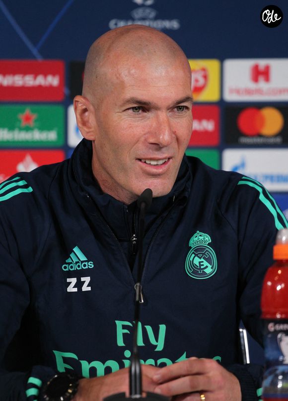 Zinedine Zidane, entraineur du Real Madrid, lors d'une conférence de presse à Madrid © Irina R. H/AFP7 via ZUMA Wire / Bestimage