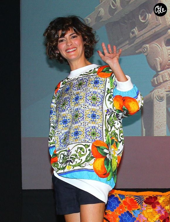 L'actrice française Audrey Tautou assiste à une conférence de presse pour présenter son nouveau film "L'Odyssée" dans le cadre du Festival international du film de Morelia, au théâtre Rubén Romero, le 28 octobre 2016 à Morelia, au Mexique. Photo : Edgar Negrete/Clasos Press/Abaca
