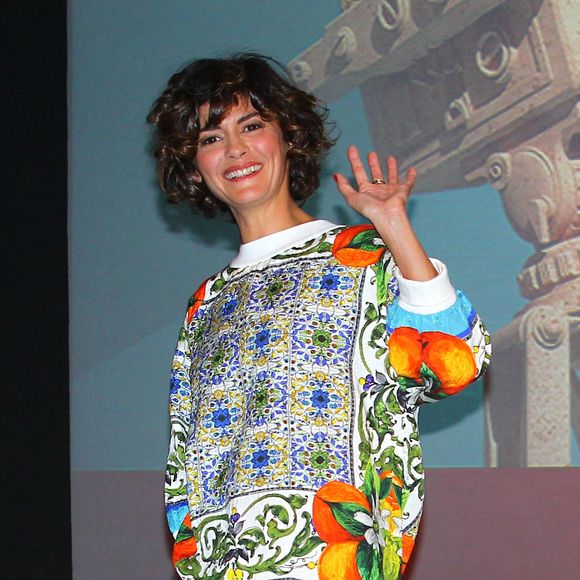 L'actrice française Audrey Tautou assiste à une conférence de presse pour présenter son nouveau film "L'Odyssée" dans le cadre du Festival international du film de Morelia, au théâtre Rubén Romero, le 28 octobre 2016 à Morelia, au Mexique. Photo : Edgar Negrete/Clasos Press/Abaca