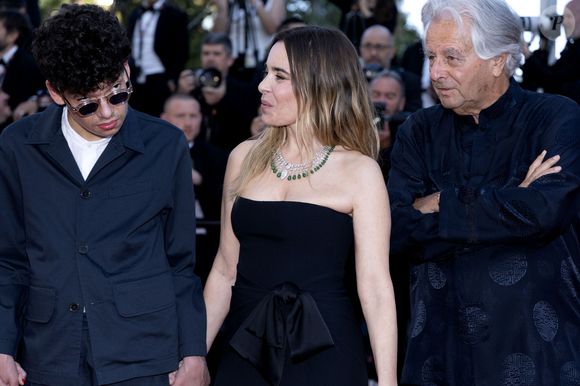 Alphonse Roberts, Elodie Bouchez, Laurent Pétin - Montée des marches du film " Histoires de la nuit " lors du 79ème Festival International du Film de Cannes, le 21 mai 2026. © Olivier Borde / Bestimage
