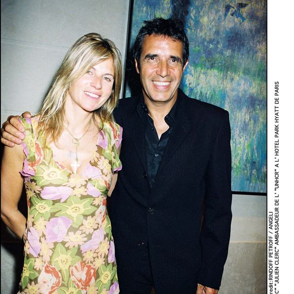 Julien Clerc et Virginie Coupérie-Eiffel à l'hôtel Hyatt en 2003. © BERTRAND RINDOFF PETROFF / BESTIMAGE