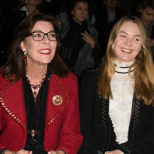 La princesse Caroline de Hanovre et la princesse Alexandra de Hanovre assistent au défilé de mode Chanel Metiers d'Art 2015/16 à Cinecitta à Rome, Italie, le 01 décembre 2015. Photo by Alessia Paradisi/ABACAPRESS.COM