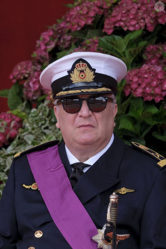 Prince Laurent lors de la célébration de la fête nationale belge à Bruxelles, Belgique, le 21 juillet 2025. © Polet Olivier/ABACA