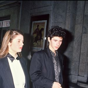 Chiara Mastroianni et son compagnon de l'époque Melvil Poupaud lors de la soirée des Césars en 1990 à Paris. Crédit Herve - Rindoff / Bestimage