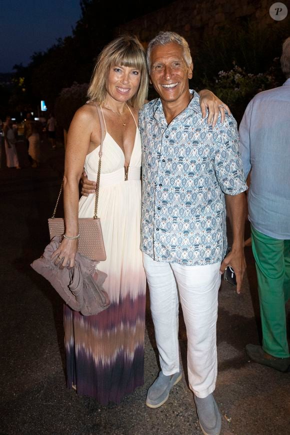 Exclusif - Nagui et sa femme Mélanie Page - Représentation de la pièce de théâtre "Les liaisons dangereuses" au Théâtre de Verdure lors du 41ème Festival de Ramatuelle le 7 août 2025. 
© Cyril Bruneau / Festival de Ramatuelle / Bestimage