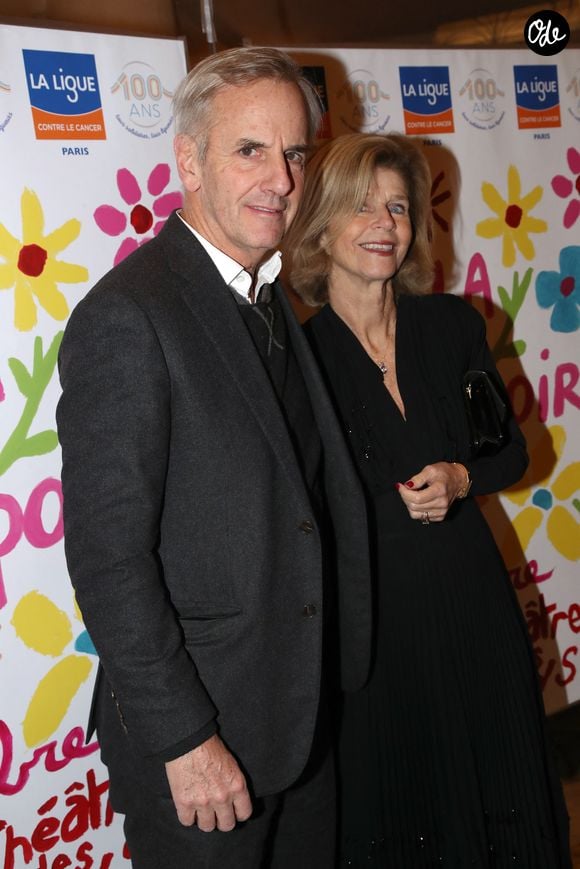 Bernard de La Villardiere et sa femme Anne de Sauvignac - 28ème Gala de l'Espoir au profit de la Ligue contre le cancer au théâtre des Champs-Elysées à Paris le 29 novembre 2022. © Bertrand Rindoff / Bestimage
