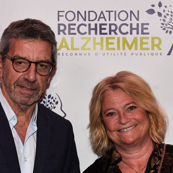 Marina Carrère d'Encausse, Michel Cymes lors du Gala des 20 ans de la Fondation Recherche Alzheimer qui s'est tenu à l'Olympia à Paris, France le 18 mars 2024. Photo by Christophe Meng / ABACAPRESS.COM