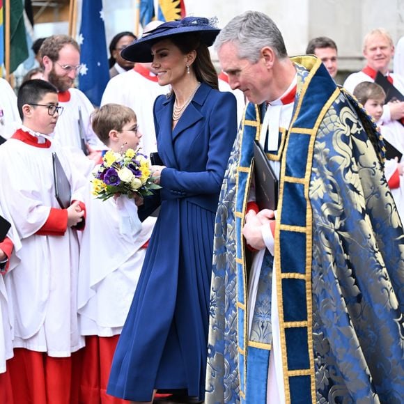 Catherine - Princesse de Galles quitte le service annuel de célébration du Jour du Commonwealth à l'Abbaye de Westminster, Londres. Backgrid UK/ Bestimage