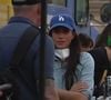 Dans laquelle elle célèbre une victoire : celle d'avoir tenu sa promesse faite à une fille de 15 ans
Le prince Harry et Meghan Markle se rendent au Pasadena Convention Center avec les services d secours et les victimes des incendies de Eaton à Los Angeles le 11 janvier 2025