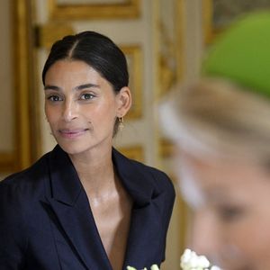L'animatrice de télévision belge Tatiana Silva lors déjeuner de travail avec les acteurs français et belges de l'industrie créative et culturelle à l'Hôtel de Ville de Paris, France, le 15 octobre 2024, le deuxième jour de la visite officielle du couple royal belge en France. © Didier Lebrun/Pool/Photonews/Bestimage