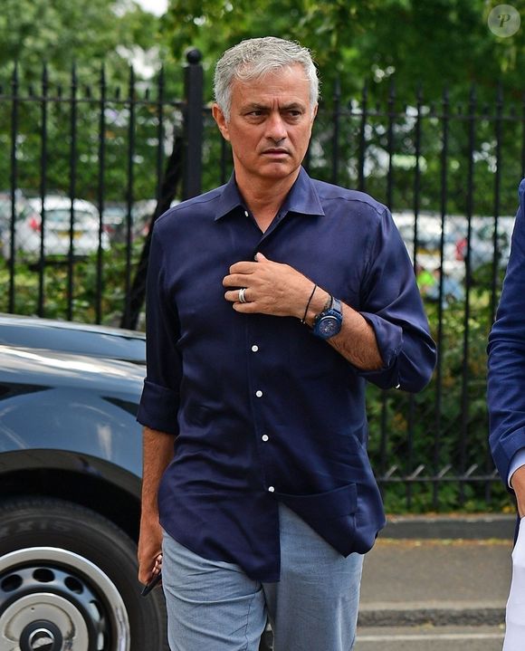 José Mourinho arrive à Wimbledon à Londres, le 12 juillet 2019. Backgrid UK/ Bestimage