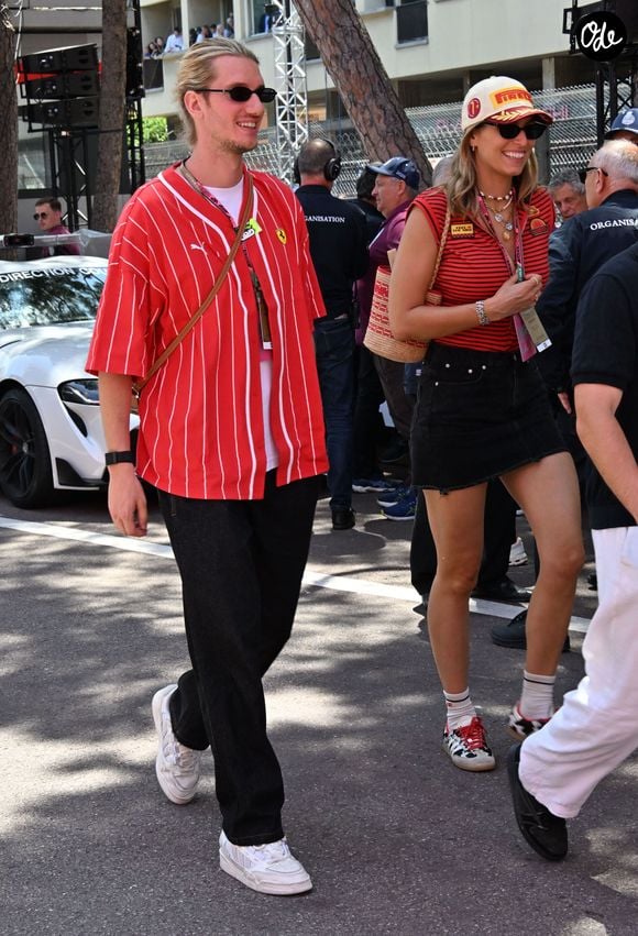 Laury Thilleman et Paul Mirabel dans les paddocks du Formula 1 Louis Vuitton Grand Prix de Monaco 2026, à Monte-Carlo, Monaco, le 7 juin, 2026. © Bruno Bebert/Bestimage