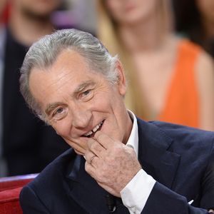 William Leymergie - Enregistrement de l'émission "Vivement Dimanche" à Paris le 1er Avril 2015. L'émission sera diffusée le 05 Avril 2015. Invité principal Sophie Davant.  COADIC GUIREC / BESTIMAGE