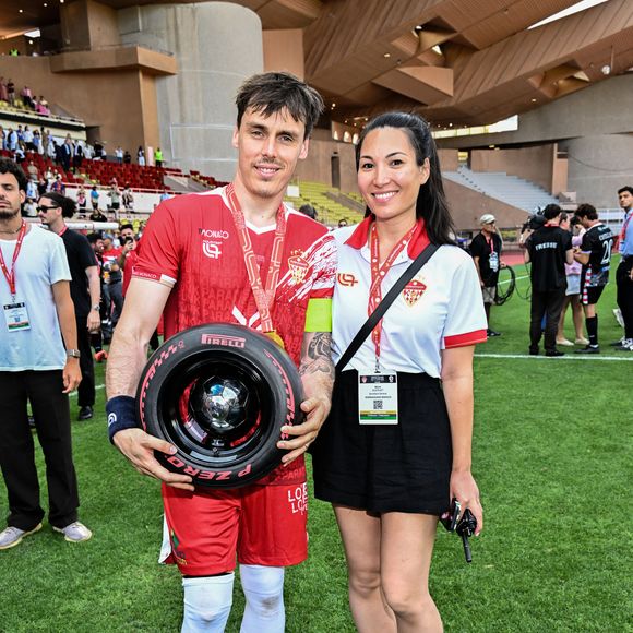 Le président des Barbagiuans s'est appuyé sur l'aide précieuse de son épouse Marie, secrétaire générale de l'équipe, pour l'organisation.

Louis et Marie Ducruet lors du match de football caritatif au stade Louis II de Monaco opposant les Barbagiuans aux pilotes de l'équipe Nazionale Piloti dans le cadre de la "Racing Stars Football Cup" le 3 juin 2026.

© Bruno Bebert / Bestimage