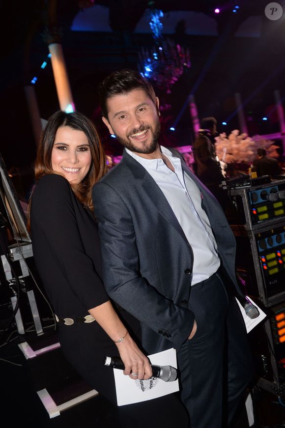 Exclusif - Karine Ferri et Christophe Beaugrand lors du 7ème gala de l'association "Les Rois du Monde" avec un plateau d'artistes et une vente aux enchères au profit des enfants défavorisés, orphelins et hospitalisés, suivi d'une soirée dansante à la Salle Wagram à Paris, France, le 18 février 2019. © Rachid Bellak/Bestimage
