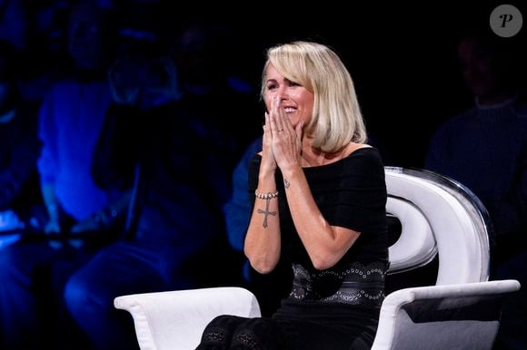 Laeticia Hallyday à l'enregistrement de l'émission "La chanson secrète", présentée par N.Aliagas 

Photo : Guillaume Gaffiot-Cyril Moreau / Bestimage