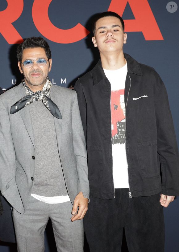 Jamel Debbouze et son fils Léon Debbouze - Première du film "Mercato" au cinéma "Le Grand Rex" à Paris, le 17 février 2025.
© Guirec Coadic/Bestimage