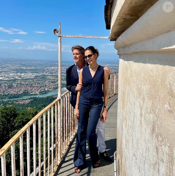 Emmanuel Philibert de Savoie et sa compagne Adriana Abascal à Turin en Italie.