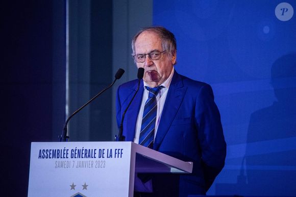 Noël Le Graët - Assemblée Fédérale de la Fédération Française de Football (FFF) à Paris et annonce de la prolongation de D.Deschamps à la tête de l'équipe de France jusqu'en 2026. Paris le 7 janvier 2023.
© Baptiste Autissier / Panoramic / Bestimage