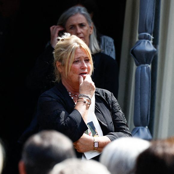 Marina Carrere d'Encausse lors des obsèques à l'église Saint Germain des Prés à Paris, France, le 11 août 2023, de la secrétaire perpétuelle de l'Académie française l'historienne française Hélène Carrere d'Encausse, décédée le 5 août 2023 à Paris à l'âge de 94 ans. Photo par Raphael Lafargue/ABACAPRESS.COM
