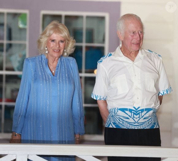 Le roi Charles III d'Angleterre et la reine consort Camilla Parker Bowles lors d'une réception au musée Robert Louis Stevenson dans les Iles Samoa, à l'occasion de leur visite en Australie. Le 25 octobre 2024
© Ian Vogler / MirrorPix / Bestimage