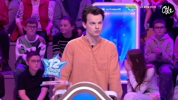 Cyprien dans l'émission "12 Coups de Midi" de Jean-Luc Reichmann Capture TF1