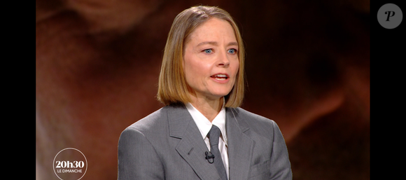 Jodie Foster lors de son interview exclusive par Laurent Delahousse dans le prochain numéro de "20h30 le dimanche" diffusé le 23 novembre 2025 sur France 2.