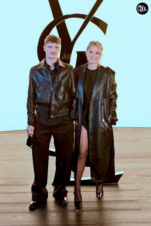 Niels Schneider, Virginie Efira au photocall du défilé Saint Laurent collection femme automne/hiver 2024-2025 lors de la fashion week à Paris (PFW) le 27 février 2024.
© Olivier Borde / Bestimage