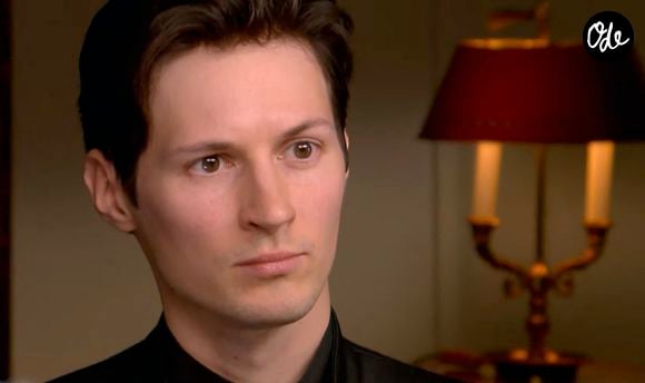 Pavel Durov, franco-russe de 39 ans, fondateur et PDG de la messagerie sécurisée Telegram a été interpellé samedi soir 24 août 2024 à l'aéroport du Bourget en France. © Capture TV Interview 60 Minutes via Bestimage